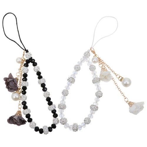 2Pcs Cell Phone Lanyard Strap Beaded Cellphone Lanyard Anti- Lost Phone Lanyard - 第 1/12 張圖片
