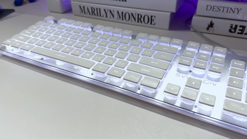 PC USB Wired Keyboard 104 Keys Silent Business Mute Key Board PC Laptop Computer - Picture 17 of 26