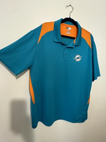  NFL Miami Dolphins Polo Shirt 2XL Team Apparel TX3 Cool - Picture 4 of 7