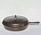 Antique GRISWOLD #9 Cast Iron Skillet Small Block Logo, Erie PA 710 H. #1099 lid