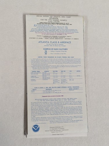 Vtg US Government Sectional Aeronautical Flight Chart NOAA VFR Terminal Area Map - Picture 6 of 37