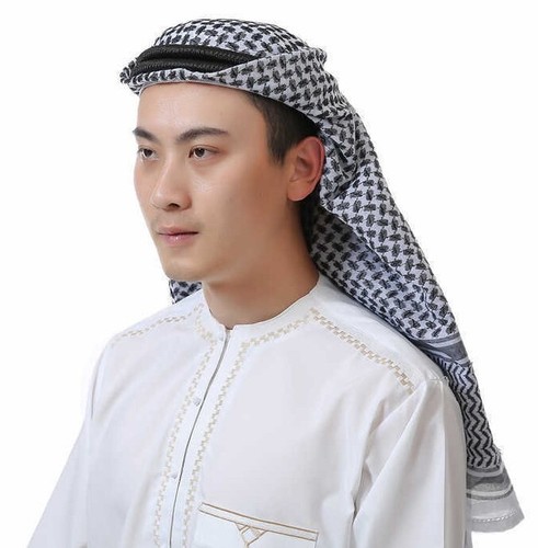 Bufanda cuadrada unisex militar de algodón palestino desierto de Shemagh Arafat - Imagen 4 de 16