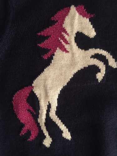 NWT Gymboree Girl Plum Pony Navy Sweater Top & Plaid Skirt Outfit 4 4T - Picture 8 of 8