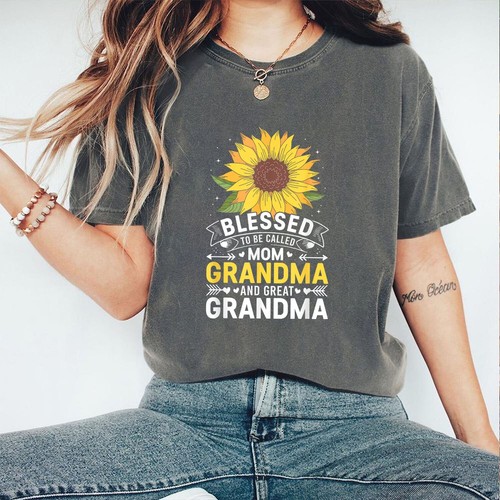 Blessed To Be Called Mom Grandma Great Grandma Mother's Day T-Shirt - Picture 4 of 22