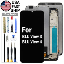 Digitizer LCD Display Touch Screen  Frame For BLU View 3 B140DL / View 4 B135DL