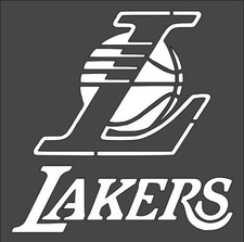 12"x12" Clear Plastic Stencil - Lakers SR47  .007"
