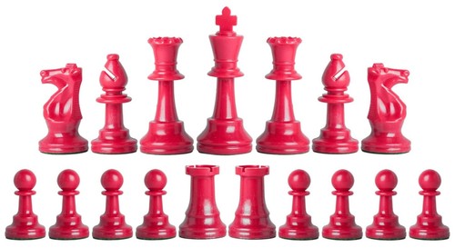Tablero de vinilo rojo y blanco rojo de 20" - juego de ajedrez de un solo peso - Imagen 2 de 4