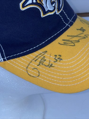 Nashville Predators Hat Snapback Baseball Cap With 4 Autographs Of Players - Picture 2 of 10