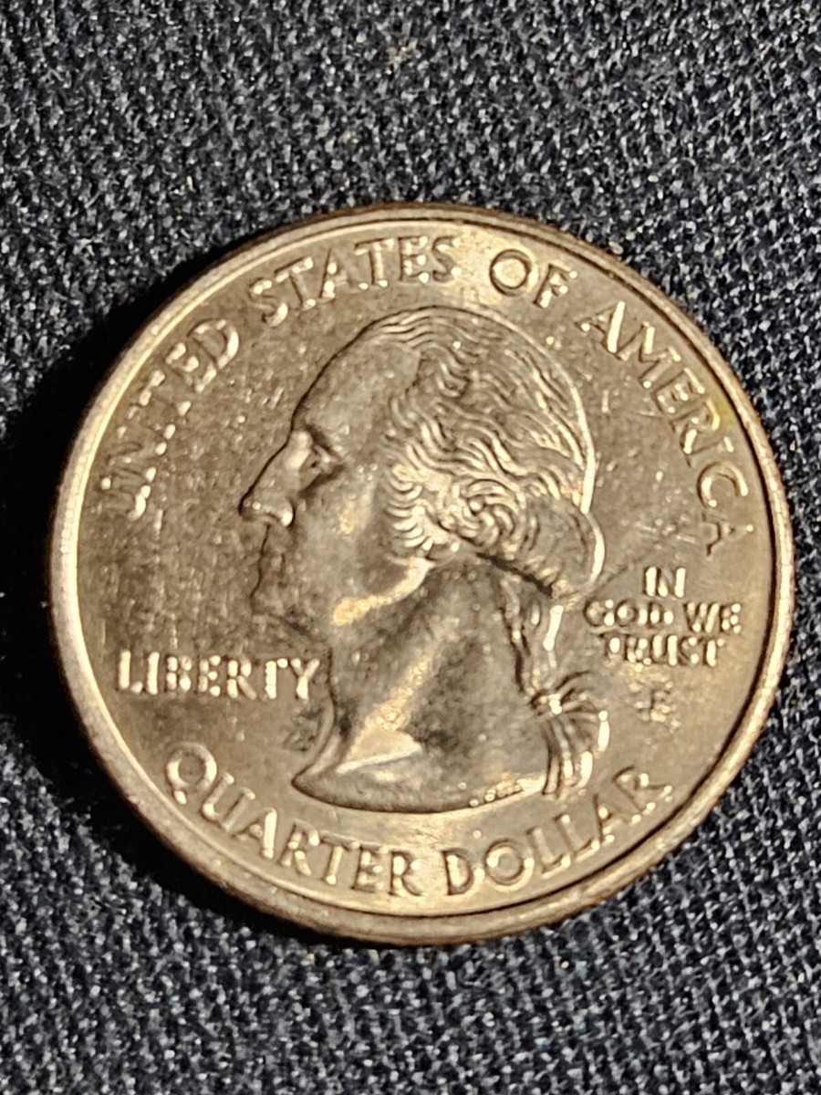 2000 P Quarter Errors Struck Off Center, Die Error On Mint Mark 