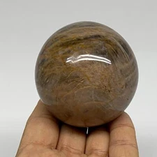 0.69 lbs, 2.4"(62mm), Black Moonstone Sphere Ball Gemstone Polished, B37536