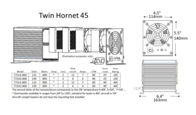 Twin Hornet 45 Boat Bilge Engine Compartment Heater 120v 700w Safe  Waterproof for sale online | eBay