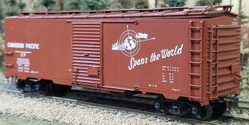 Red Caboose HO Canadian Pacific (CP) 'Spans The World' AAR 40' Steel Boxcar - Picture 5 of 16