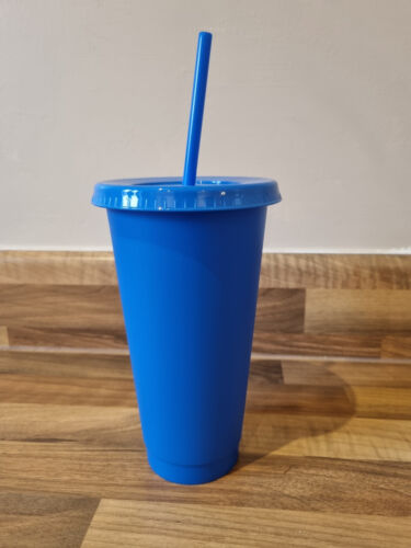 24 fl oz/ 710ml Blank Plastic Cold Cup With Lid & Straw - Picture 91 of 126
