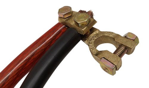 2x Solid Brass heavy duty Angle battery top post cable terminal for GM Trucks - Picture 5 of 6