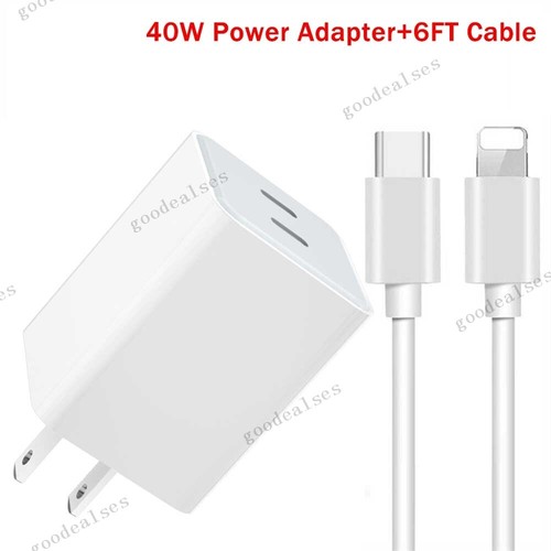 40W Fast Charger USB-C Type-C Power Adapter Cable For iPhone 14 13 12 11 Pro Max - Picture 17 of 19