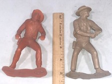 Vtg Louis Marx 5" Plastic Cowboy Lot Gunfighters
