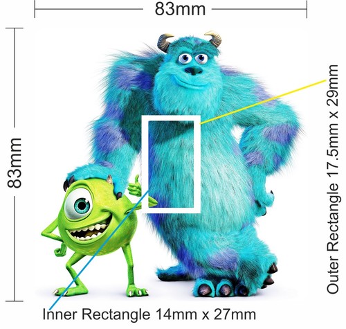 Mike and Sully Disney: Light Switch Sticker vinyl cover decal - 88 - Imagen 2 de 2
