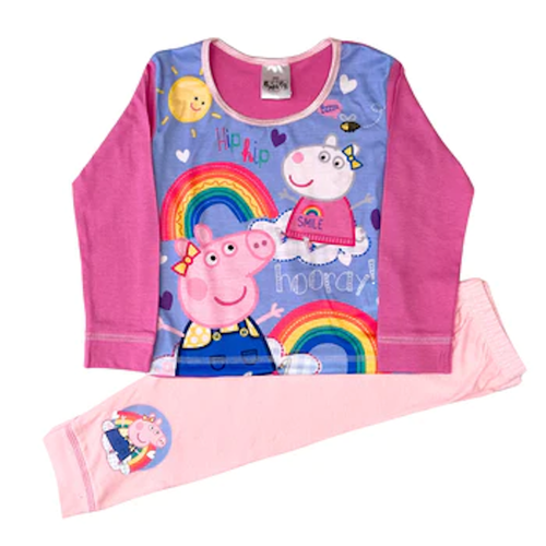 Pijamas para niñas Peppa Pig, PJ'S largos, ropa de noche de personaje 18 mths - 5 años - Imagen 2 de 5
