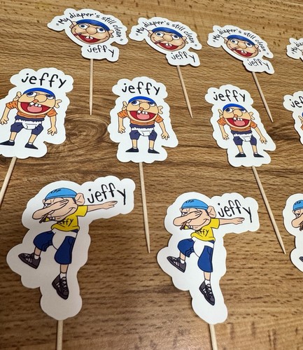 Jeffy Cupcake Toppers Lot Of 12 - Picture 3 of 5