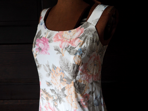 VTG 80s 90s 2Pc Dress Blazer Floral Flapper Ruffle Flare Drop Waist Sz 6 Petite - Picture 6 of 15