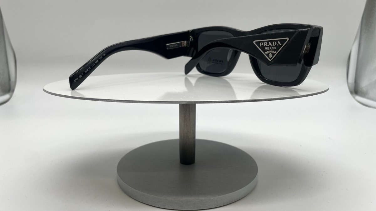 Authentic Prada Sunglasses Triangular Temple SPR 10Z-F 1AB-5S0 55