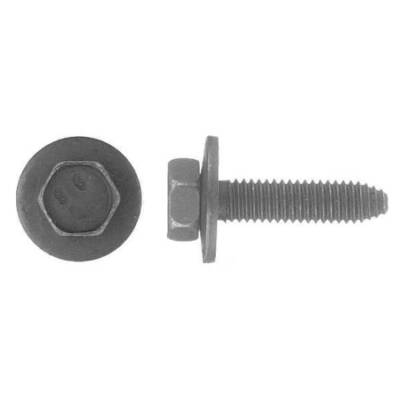 Zoro Select 5686Pk Class 9.8, M6-1.00 Structural Bolt, Black Oxide Steel, 25 Mm