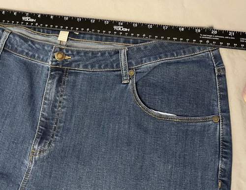 Woman Within Straight-Leg Stretch Denim Jean - Picture 4 of 17