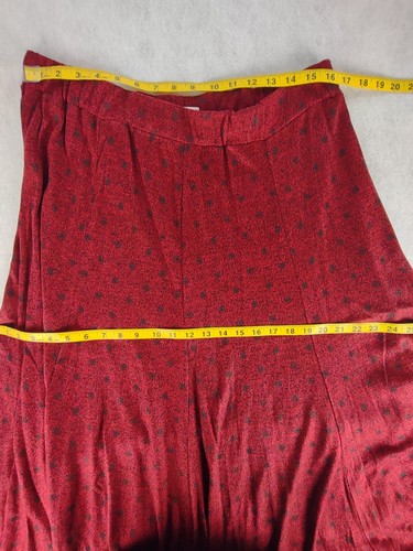 SK & Company Damen-Maxirock rot und schwarz Muster elastische Taille zum Überziehen Größe 2X - Bild 7 von 10
