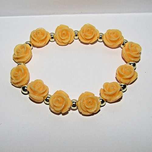 Huge choice yellow gold brown bracelets amber charm bead shell shamballa UK - Picture 5 of 62