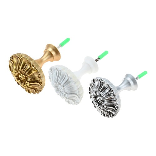 2Pcs Curtain Holdbacks Tie Backs Hooks Decorative Medallion Wall Mounted 3 Color - Picture 2 of 20