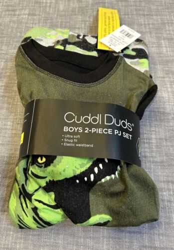 Juego de pijama de 2 piezas Cuddl Duds Dinosaurs para niños talla 8 nuevo con etiquetas - Imagen 3 de 8