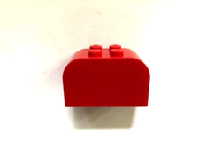LEGO Brick 2 x 4 x 2 with Curved Top, Part # 4744, Red
