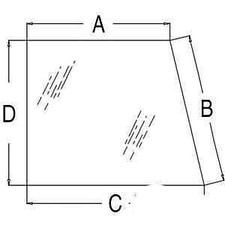 Glass (RH/LH) 70573642 fits Case 200 210 220