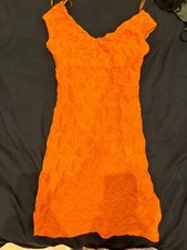 Orange Dress Gown zara