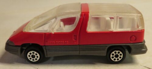Majorette Toy Mini Van 1/55 #268 Pontiac Trans Sport Red Gray Plastic Metal GUC - Picture 6 of 15