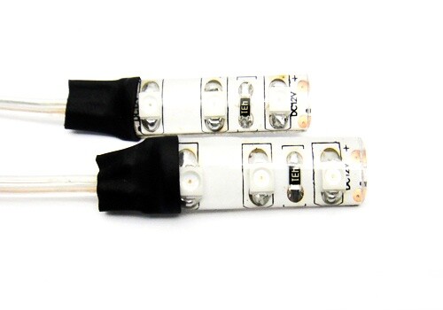 2x Courtesy 3 SMD LED Light Red Strip Car Interior Footwell Glove Box Motorcycle - Picture 3 of 8