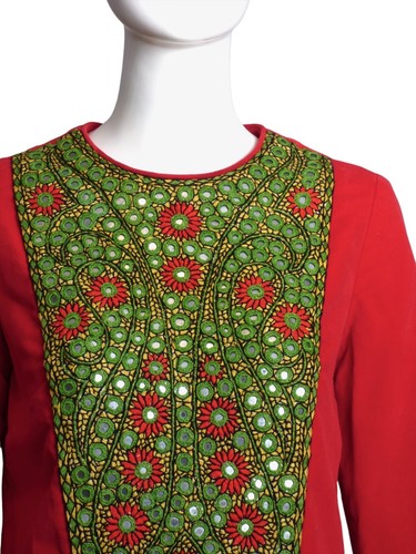 1960s Red Velvet Pant Ensemble, Size 4 - Picture 2 of 5