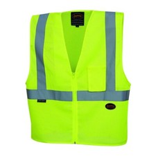 Pioneer Safety V1060360U-2XL High Visibility Safety Vest, Yellow/Green, 2XL