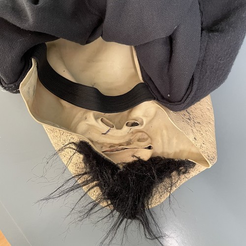 Be Something Studio Scary Halloween Mask Creepy Fangs BSS Pullover Hood Vtg - Picture 8 of 10