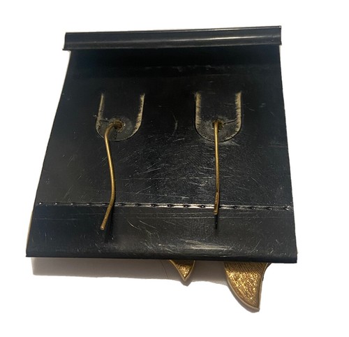 VTG Napier Black Dangle Earrings 1980s - Picture 3 of 3