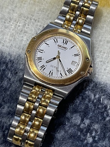 RARE! VTG Seiko SQ 100 Watch Mens - Picture 1 of 12