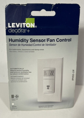 Leviton Humidity Sensor / Fan Control IPHS5-LW Leviton Decora+ NEW SEALED