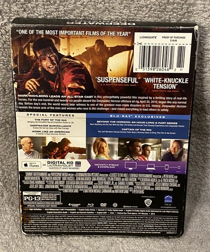 Deepwater Horizon (Blu-ray, Steelbook, 2016) Mark Wahlberg - Picture 5 of 5