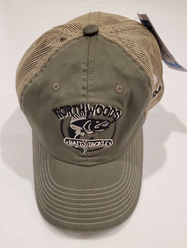 Mens Fishing Hat Baseball Style Snapback Cap Northwoods Bemidji MN Mesh Trucker
