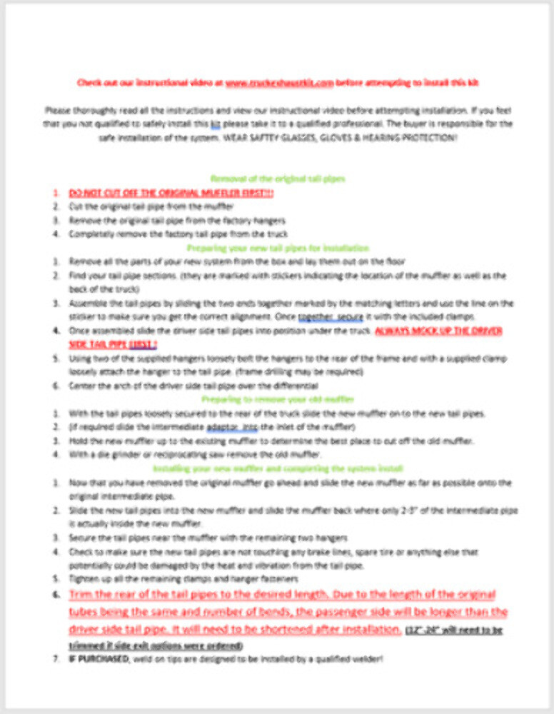 Dodge Ram 1500 Truck 19-25 2.5" Dual Truck Exhaust Kits Magnaflow XL Black Tips