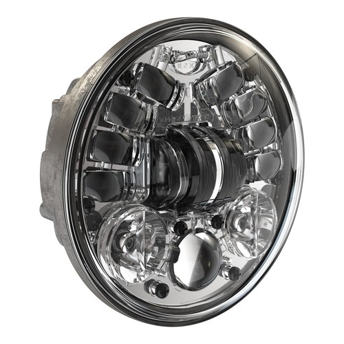 J.W. 5.75" 8690A Motor Bike Adaptive LED Headlights high/low Black Inner Bezel - Picture 1 of 2