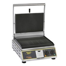 Equipex PANINI PREMIUM 16" Single Panini Press w/ Timer, Cast Iron Grooved Pl...