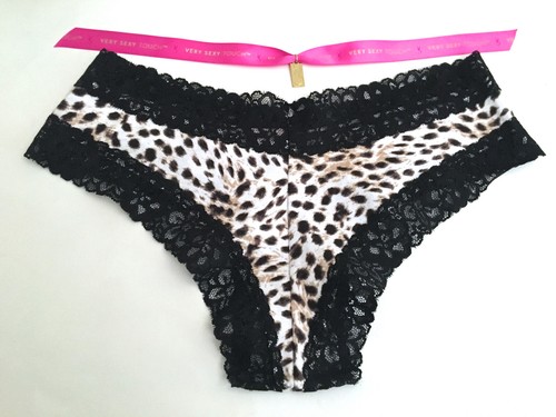 Victorias Secret SEXY Cotton Cheeky Panty Panties Lilac Stripe Plaid Leopard NWT - Picture 18 of 39