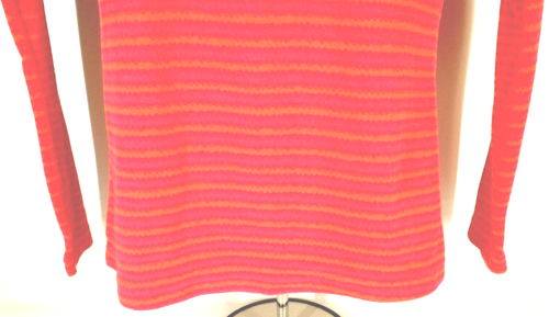 COLUMBIA Women Fleece Pullover SIZE S Long Sleeves Stand Up Neckline Striped - Picture 5 of 12