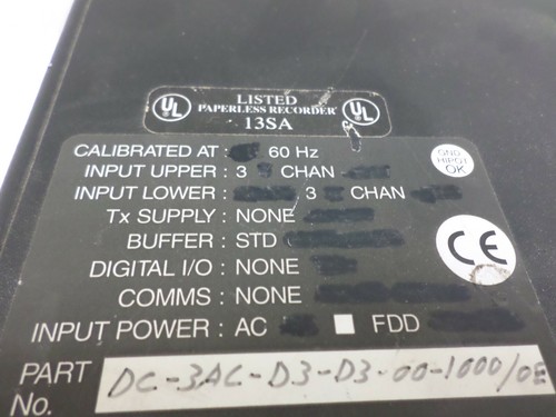 Monarch Omega Datachart 3000 Paperless Recorder DC-3AC-D3-D3-00-1000 / 0E - Picture 7 of 8